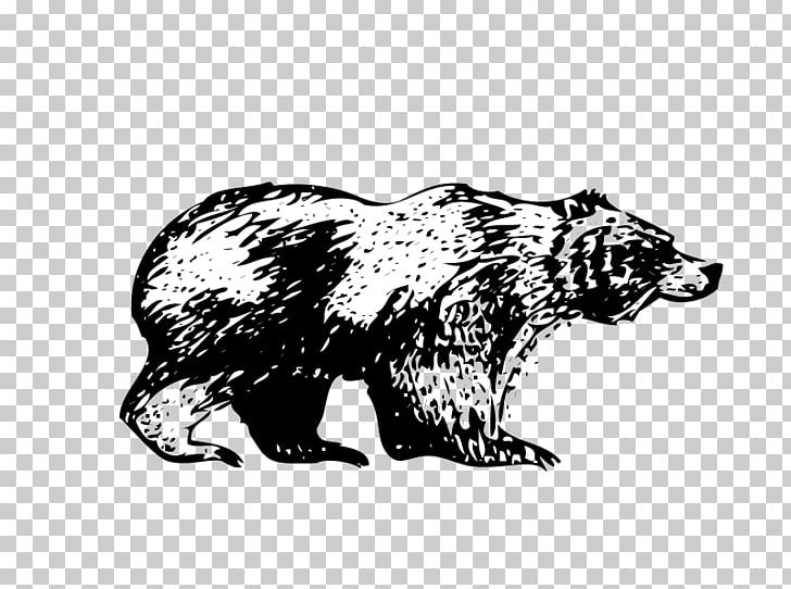 Grizzly Bear Drawing /m/02csf White PNG, Clipart, Animal, Animals, Bear, Black And White, Carnivoran Free PNG Download