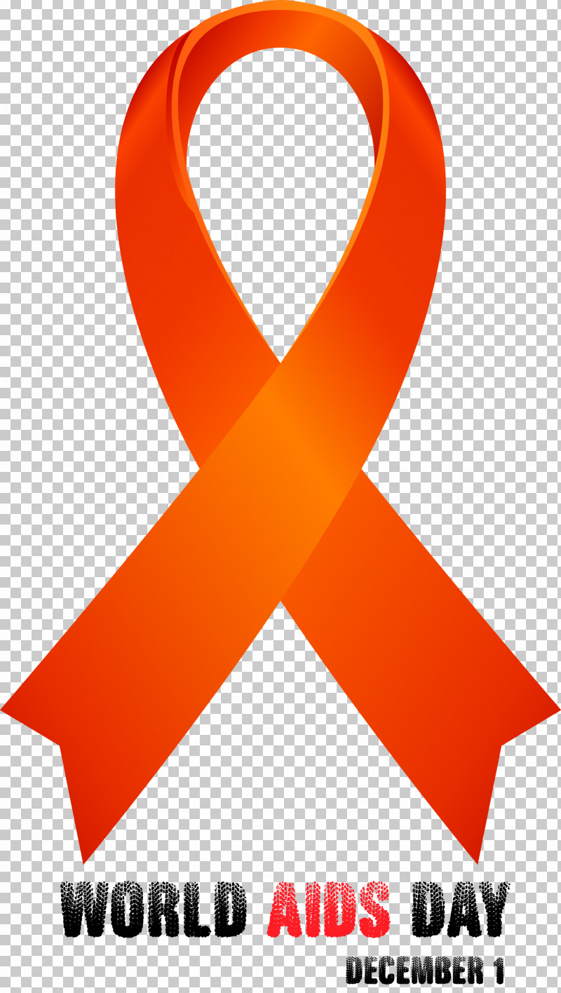 World Aids Day PNG, Clipart, Line, Logo, Orange, Red, Ribbon Free PNG Download