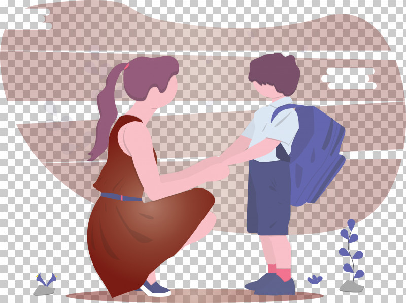 Back To School Mother Boy PNG, Clipart, Animation, Back To School, Boy, Cartoon, Conversation Free PNG Download