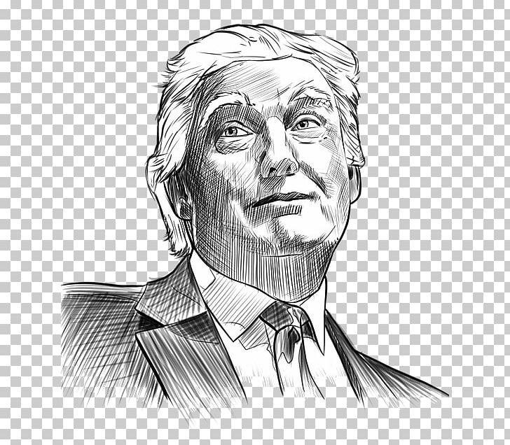 President Of The United States Presidency Of Donald Trump Sketch Drawing PNG, Clipart, Cartoon, Face, Fictional Character, Hand, Head Free PNG Download