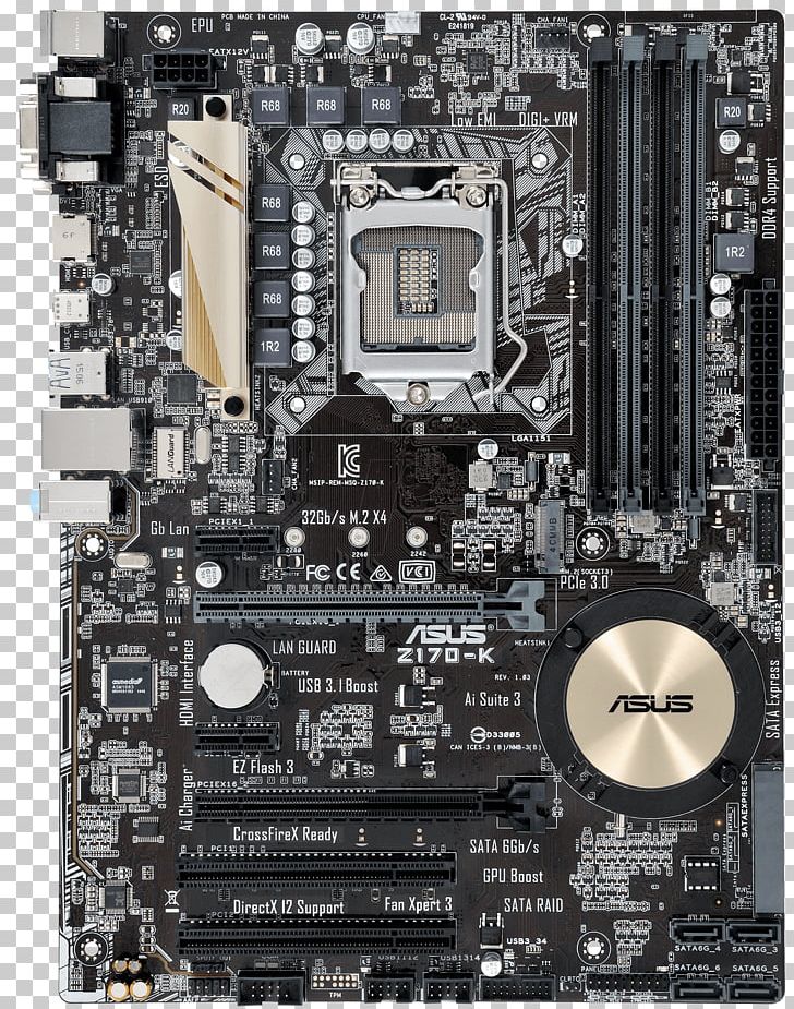 Z170 Premium Motherboard Z170-DELUXE Intel LGA 1151 ATX PNG, Clipart, Asus, Atx, Central Processing Unit, Computer Component, Computer Hardware Free PNG Download