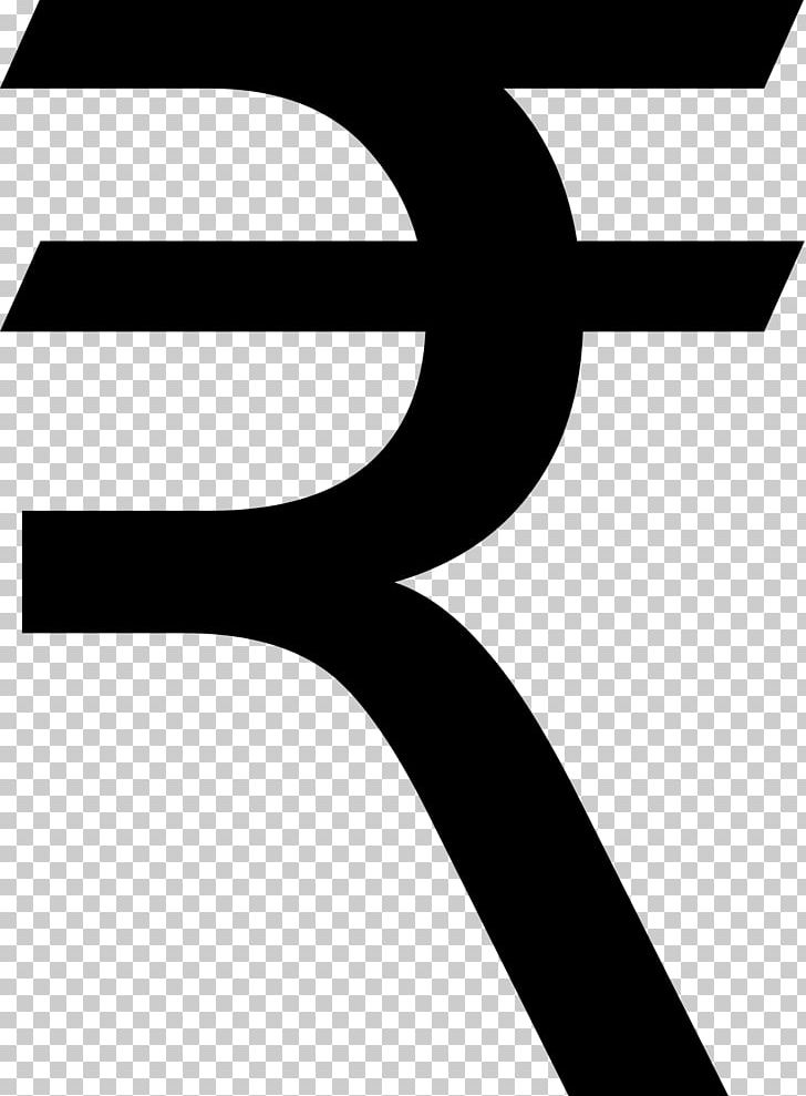 Indian Rupee Sign Currency Symbol PNG, Clipart, Angle, Black, Black And White, Character, Currency Free PNG Download