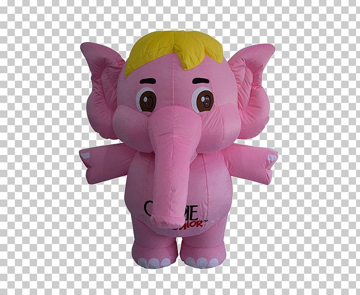 Stuffed Animals & Cuddly Toys Elephant Mascot Pink M Plush PNG, Clipart, Elephant, Elephants And Mammoths, Figurine, Magenta, Mascot Free PNG Download