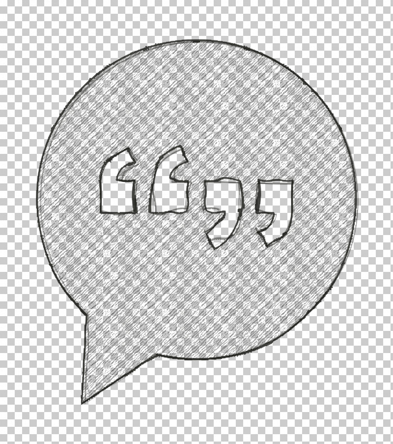 Comment Icon Basic Icons Icon Conversation Mark Interface Symbol Of Circular Speech Bubble With Quotes Signs Inside Icon PNG, Clipart, Basic Icons Icon, Black And White M, Comment Icon, Drawing, Interface Icon Free PNG Download