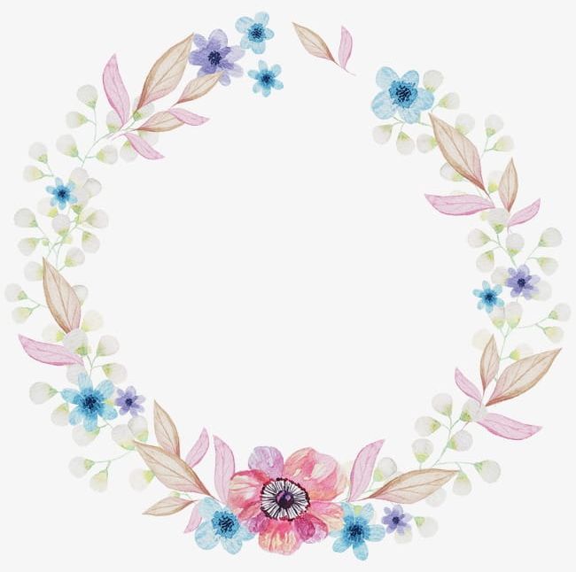 Fresh And Elegant Watercolor Wreath PNG, Clipart, Background, Border, Copywriter, Copywriter Background, Decorative Free PNG Download