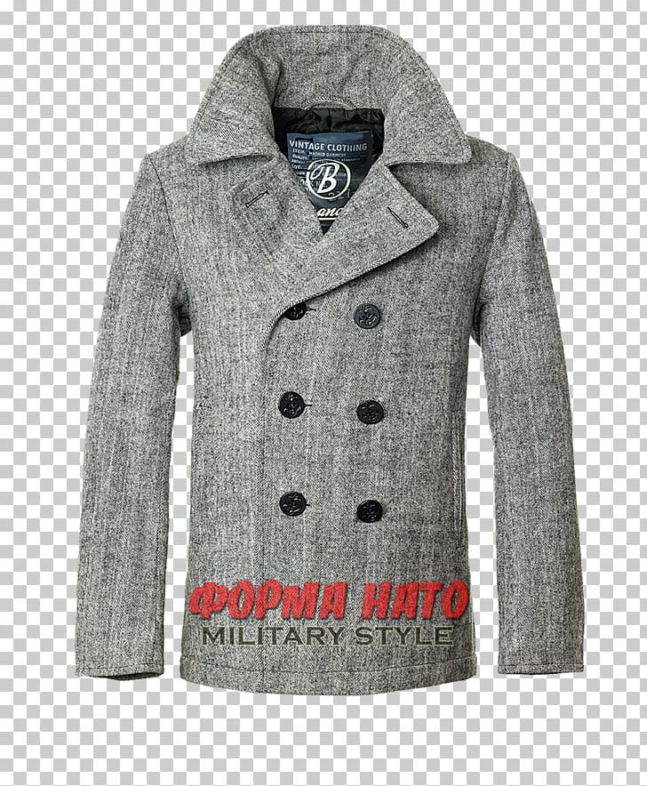 Pea Coat Jacket Double-breasted Grey PNG, Clipart, Brandit, Clothing, Clothing Accessories, Coat, Doublebreasted Free PNG Download