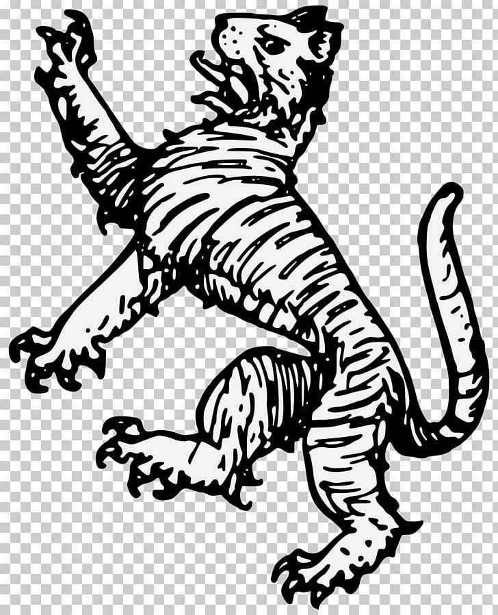 Cat Tiger Complete Guide To Heraldry Dog PNG, Clipart, Animals, Art, Big Cats, Black, Black And White Free PNG Download