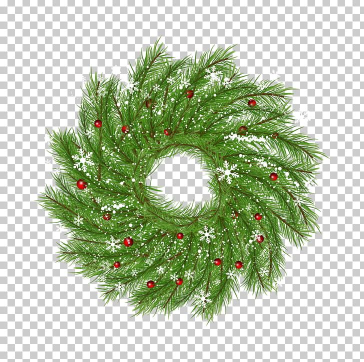 Christmas Tree Wreath Garland Santa Claus PNG, Clipart, Branch, Christmas Decoration, Christmas Eve, Christmas Frame, Christmas Lights Free PNG Download