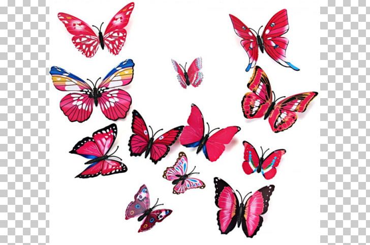 Sticker Butterfly Wall Decal Room PNG, Clipart, 3 D, Arthropod, Bedroom, Brush Footed Butterfly, Butterfly Free PNG Download