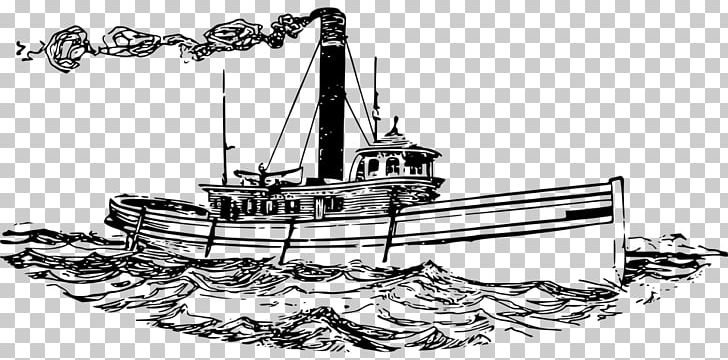 Tugboat Ship Line Art PNG, Clipart, Artwork, Black And White, Boat, Boating, Coastal Defence Ship Free PNG Download