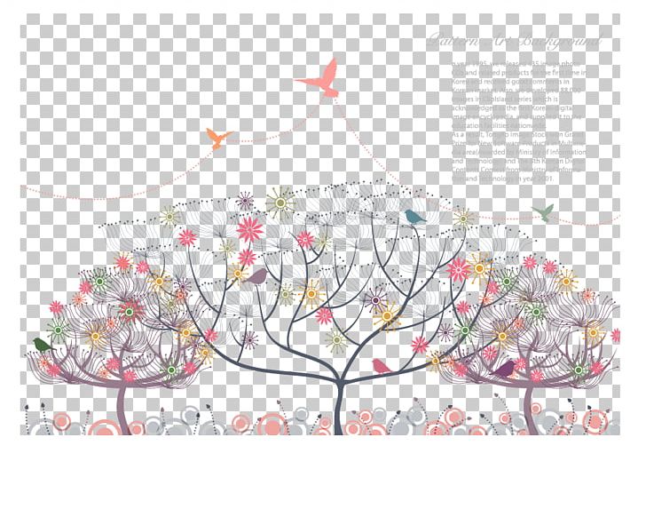 Bird Tree Flower Illustration PNG, Clipart, Bird, Bird Cage, Birds, Bird Vector, Branch Free PNG Download