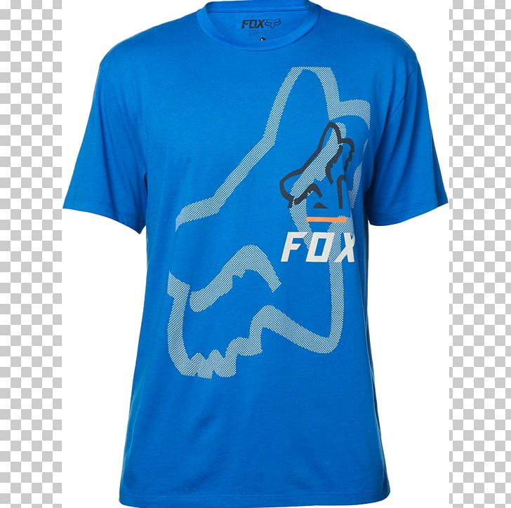 T-shirt Clothing Sleeve Fox Racing PNG, Clipart, Active Shirt, Azure, Blue, Brand, Clothing Free PNG Download