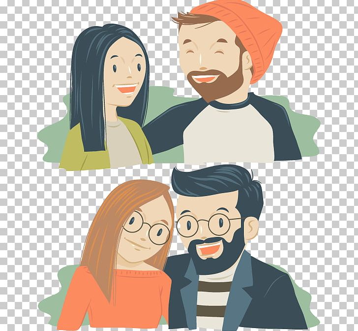 Couple Illustration PNG, Clipart, Boy, Cartoon, Cheek, Child, Conversation Free PNG Download