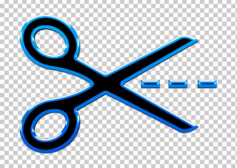 Icon Cut Icon Cut With Scissors Icon PNG, Clipart, Cut Icon, Electric Blue, Icon, Line, Symbol Free PNG Download