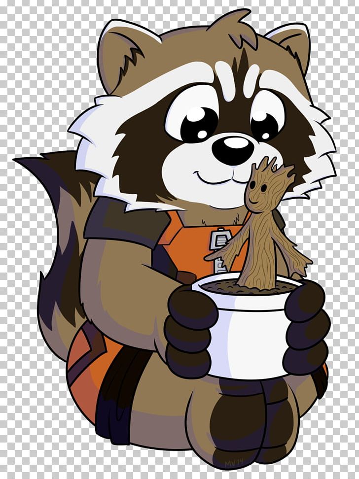 Rocket Raccoon Groot Star-Lord Comics PNG, Clipart, Bear, Carnivoran, Cartoon, Cat, Cat Like Mammal Free PNG Download