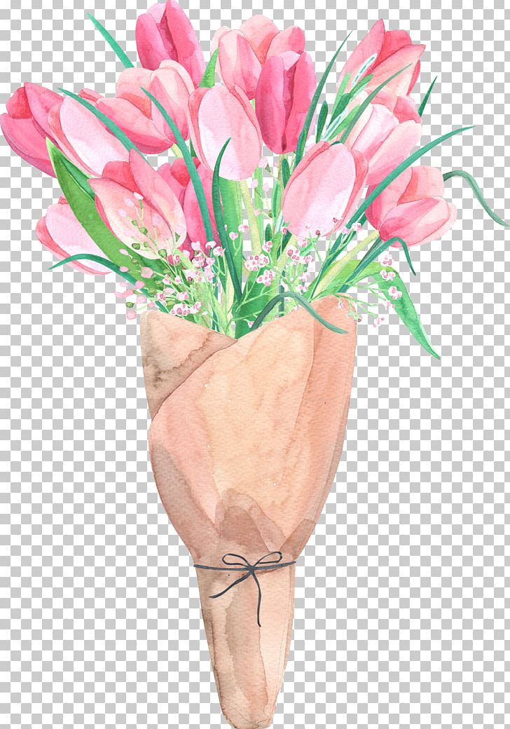 Floral Design Watercolor Painting Tulip PNG, Clipart, Artificial Flower, Color, Cut Flowers, Dots Per Inch, Download Free PNG Download