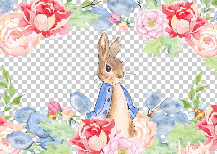 The Tale Of Peter Rabbit Watercolor Painting PNG, Clipart, Animals, Art, Baby Shower, Flora, Floral Design Free PNG Download
