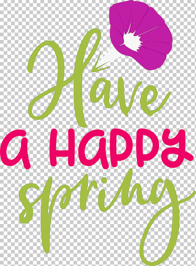Spring Have A Happy Spring PNG, Clipart, Cut Flowers, Floral Design, Flower, Leaf, Logo Free PNG Download