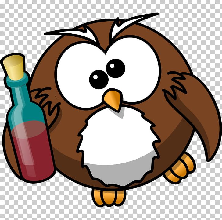 Owl Bird Cartoon PNG, Clipart, Alcoholic Drink, Alcohol Intoxication, Artwork, Beak, Bird Free PNG Download