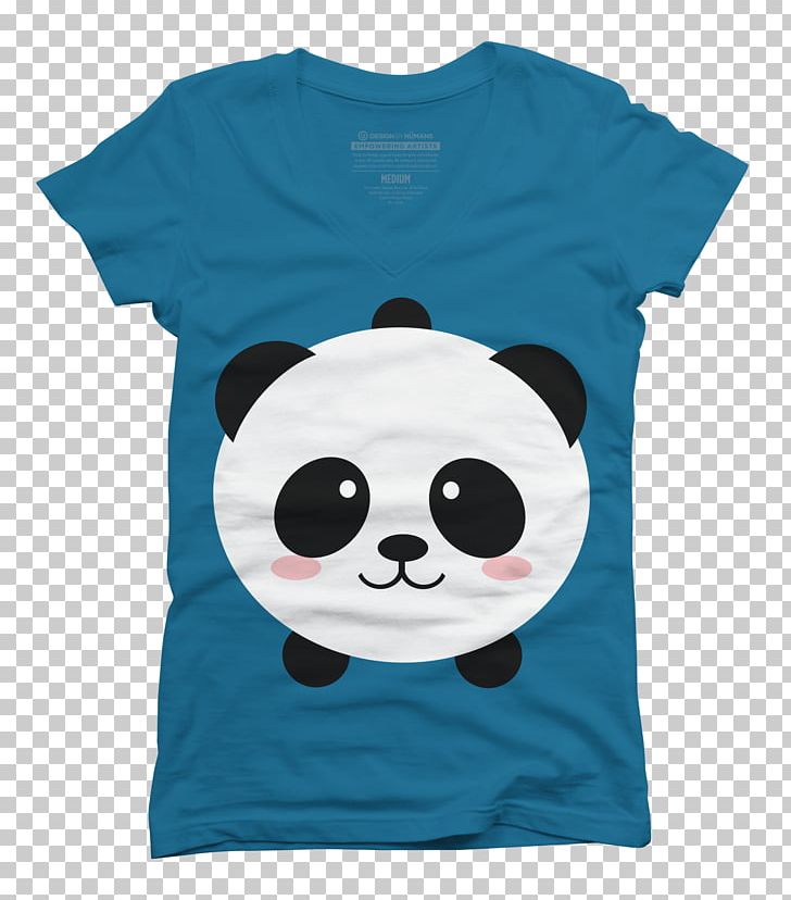 T-shirt Panda Bear PNG, Clipart, Bear, Black, Blue, Clothing, Design By Humans Free PNG Download