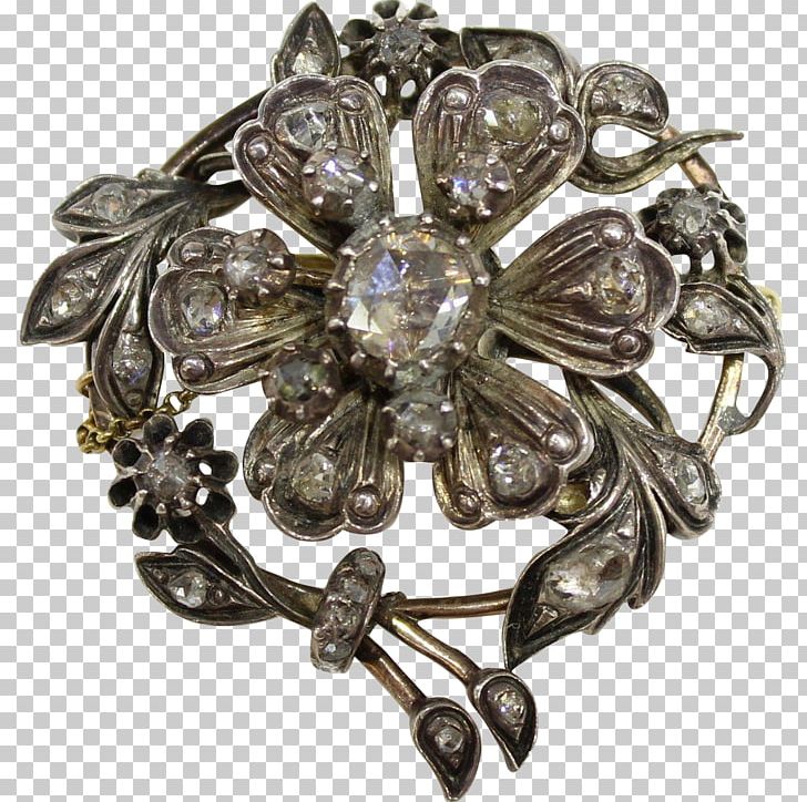 Brooch Jewellery Silver Diamond Antique PNG, Clipart, Antique, Body Jewelry, Brooch, Charms Pendants, Clothing Accessories Free PNG Download