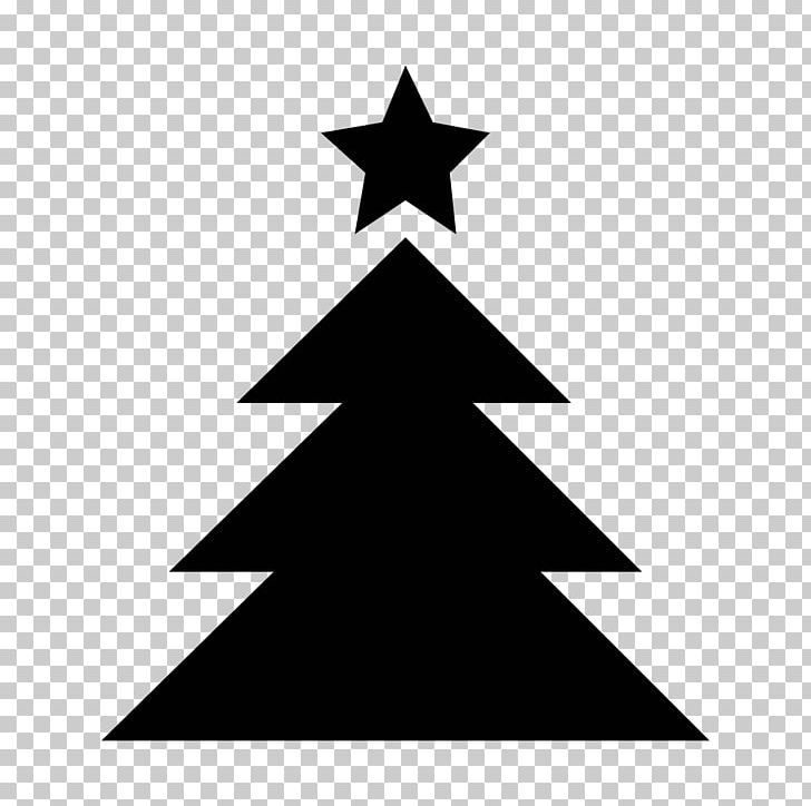 Christmas Tree Computer Icons PNG, Clipart, Angle, Black, Black And White, Christmas, Christmas And Holiday Season Free PNG Download