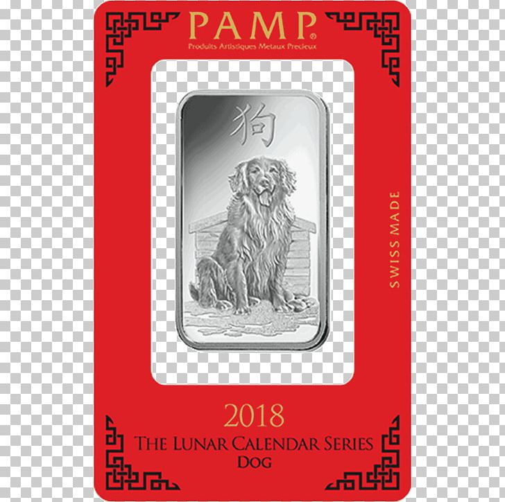 Dog Gold Bar PAMP Lunar Series PNG, Clipart, Animals, Bar Card, Brand, Bullion, Bullionbypost Free PNG Download