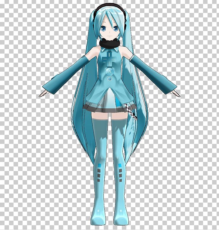 Hatsune Miku MikuMikuDance Vocaloid Character PNG, Clipart, Action Figure, Anime, Character, Clothing, Costume Free PNG Download