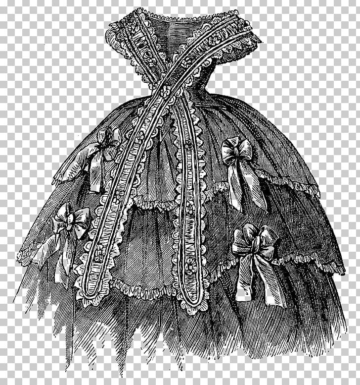 Victorian Era Dress Vintage Clothing Victorian Fashion Pattern PNG, Clipart, Aline, Antique, Ball Gown, Black And White, Bustle Free PNG Download