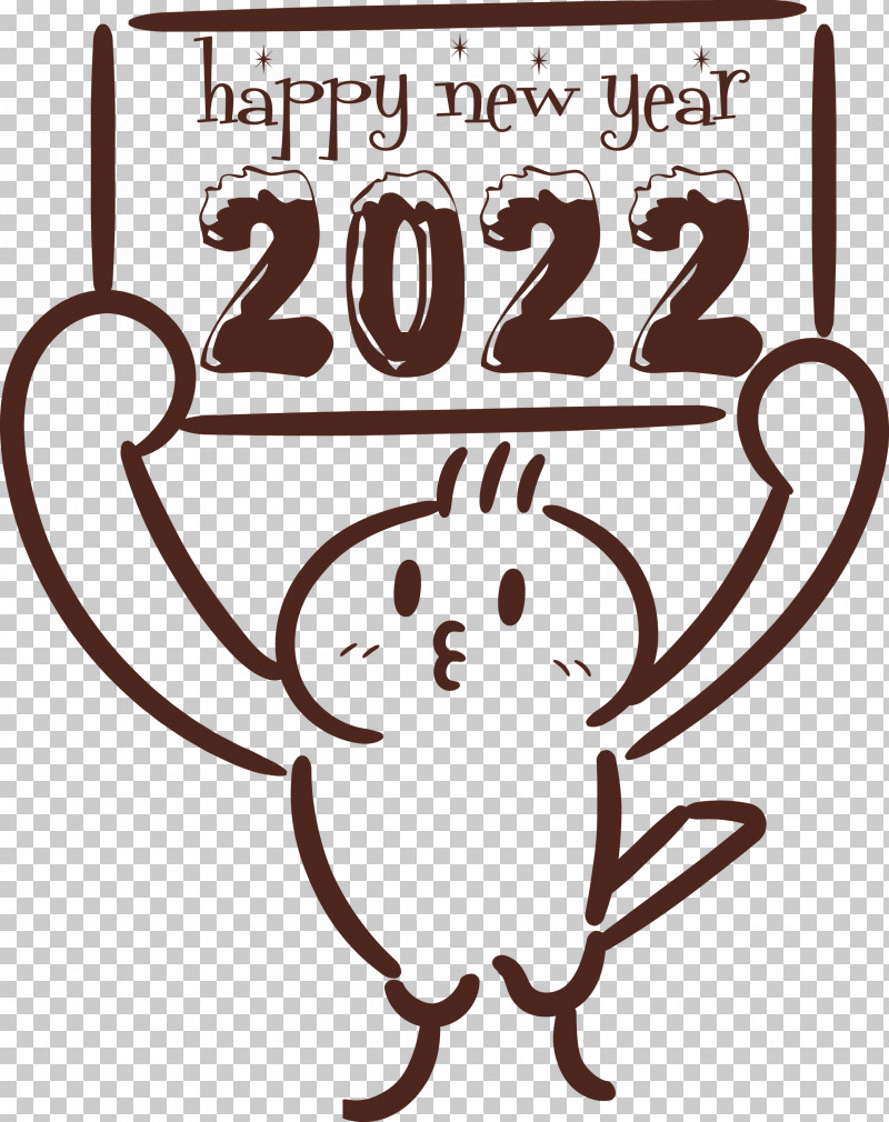 2022 Happy New Year 2022 New Year Happy New Year PNG, Clipart, Behavior, Black And White, Cartoon, Happiness, Happy New Year Free PNG Download