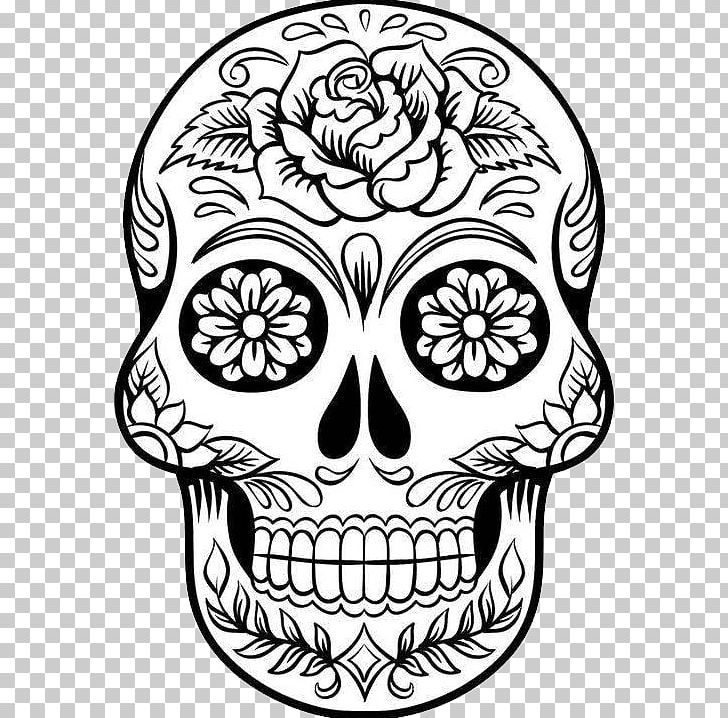 Calavera Drawing Coloring Book Skull Day Of The Dead PNG, Clipart, Adult, Art, Artwork, Black And White, Bone Free PNG Download