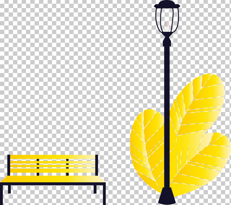 Street Light Park Bench PNG, Clipart, Park Bench, Street Light, Yellow Free PNG Download