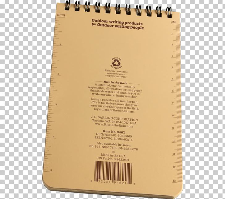 Waterproof Paper Notebook Rite In The Rain Weatherproof Tactical Clicker Pen Loose Leaf PNG, Clipart, Book, Loose Leaf, Notebook, Notepad, Paper Free PNG Download