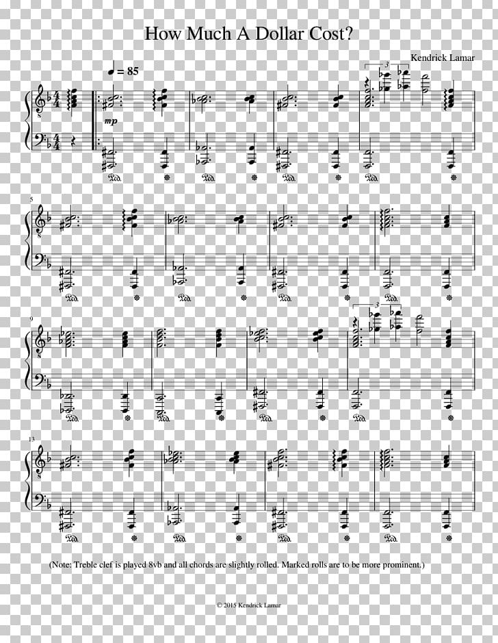 Sheet Music How Much A Dollar Cost To Pimp A Butterfly Piano PNG, Clipart, Accompaniment, Angle, Black And White, Chord, Clavinova Free PNG Download