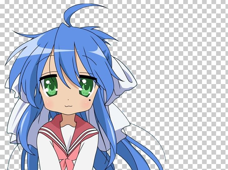 Konata Izumi Lucky Star Hatsune Miku Character PNG, Clipart, Anime, Black Hair, Blue, Cartoon, Computer Wallpaper Free PNG Download