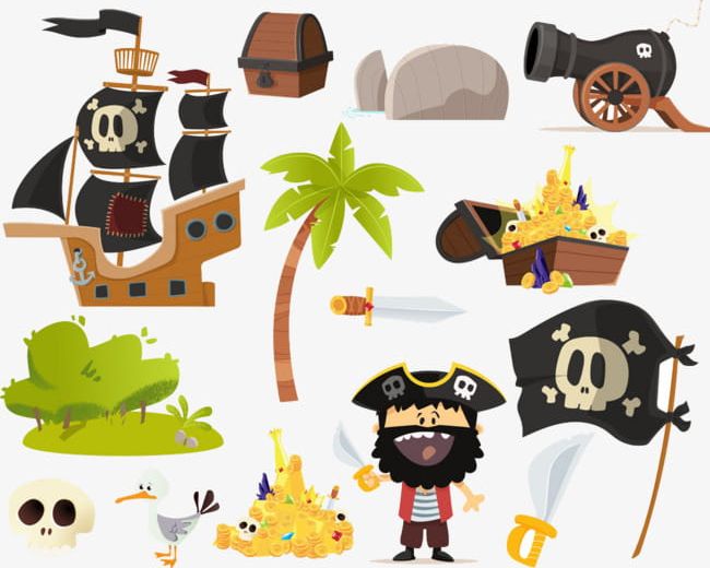 Pirate Collection Element PNG, Clipart, Cartoon, Collection Clipart, Eyed, Eyed Pirate, Map Free PNG Download