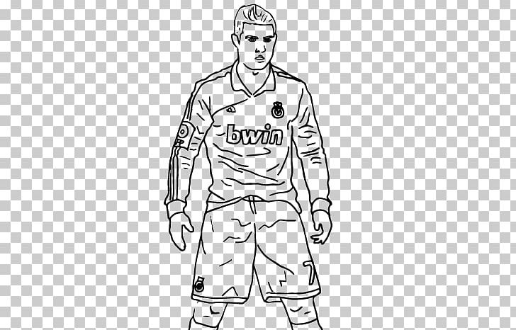 Real Madrid C.F. Argentina National Football Team Coloring Book Messi–Ronaldo Rivalry PNG, Clipart, Arm, Black, Black And White, Cartoon, Color Free PNG Download