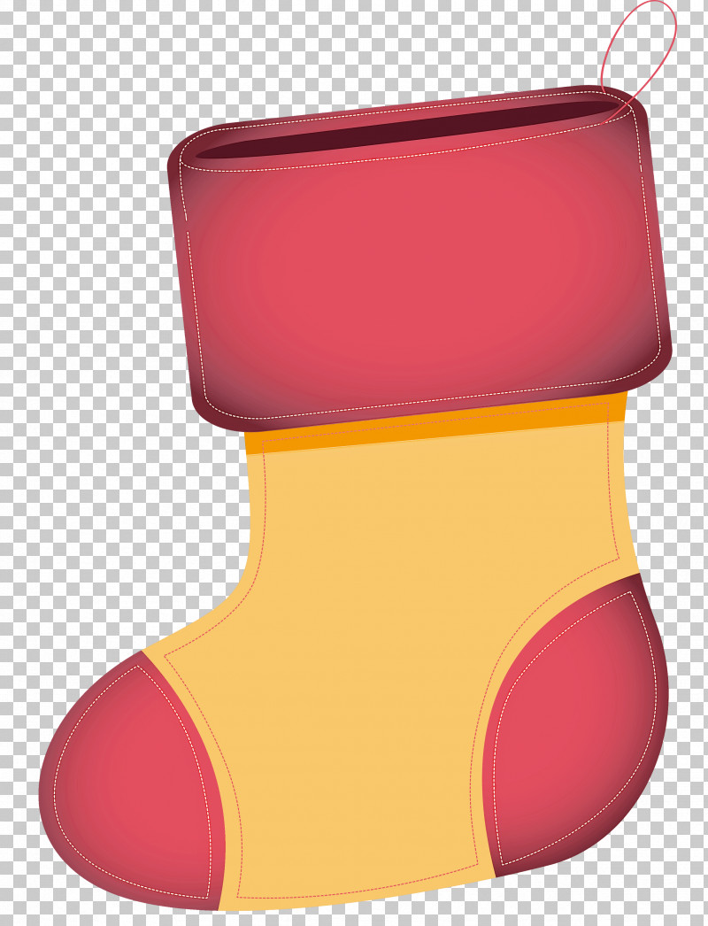 Christmas Stocking PNG, Clipart, Christmas Stocking, Footwear, Magenta, Orange, Pink Free PNG Download