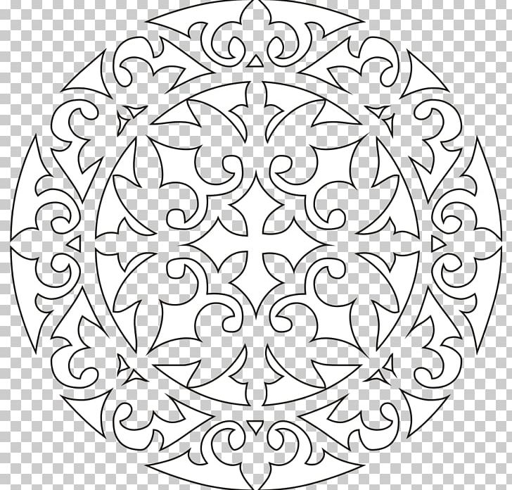 Ornament Stencil Tatars Art Mandala PNG, Clipart, Area, Art, Black And White, Circle, Disk Free PNG Download