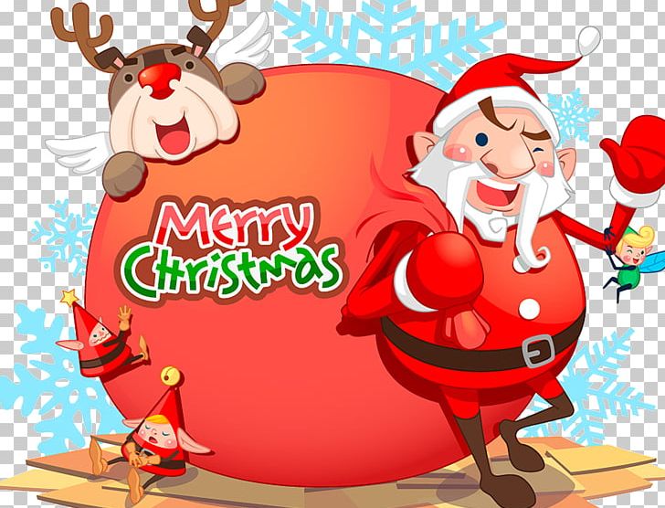 Rudolph Santa Claus Reindeer Christmas Ornament Illustration PNG, Clipart, Advertisement, Advertisement Design, Atmosphere, Cartoon, Christmas Decoration Free PNG Download
