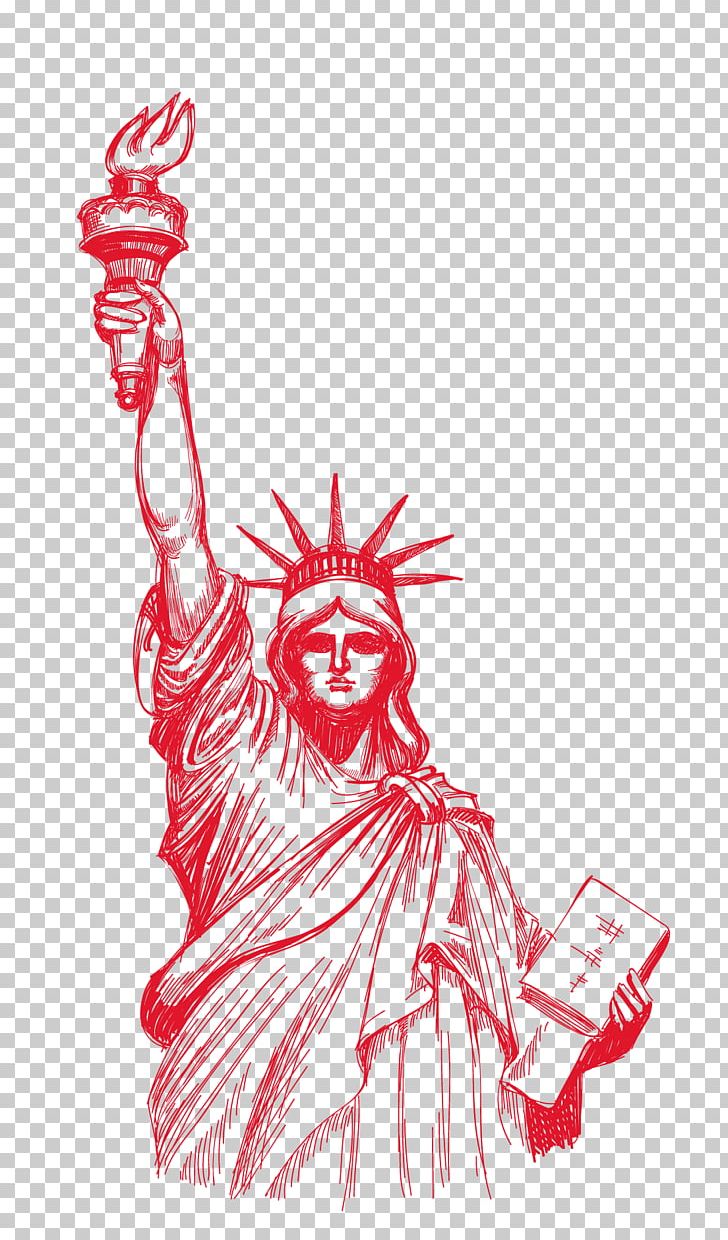 Statue Of Liberty Eiffel Tower PNG, Clipart, Cartoon, Comics, Encapsulated Postscript, Fashion Illustration, Fictional Character Free PNG Download