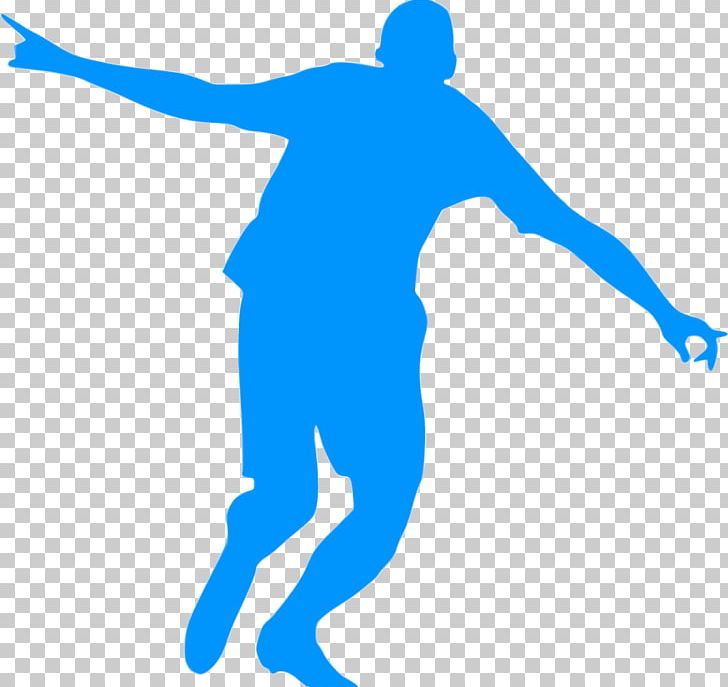 Football Player Silhouette Goal PNG, Clipart, Area, Arm, Ball, Blue, Computer Icons Free PNG Download