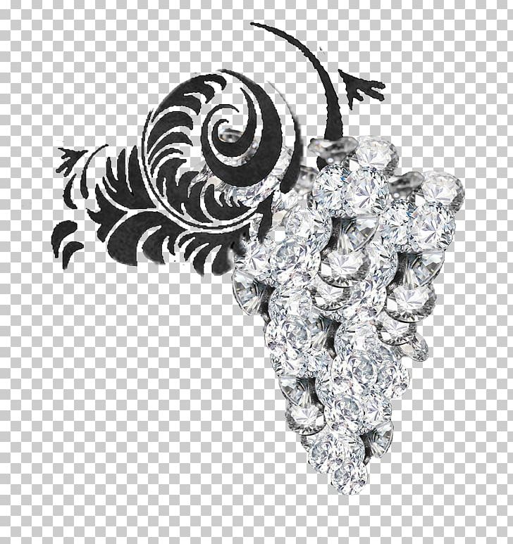 Diamond Progressive Winemaking Sparkling Wine Jewellery PNG, Clipart, Black And White, Body Jewellery, Body Jewelry, Bottle, Brooch Free PNG Download