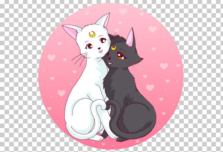 Kitten Whiskers Black Cat Luna Sailor Moon PNG, Clipart, Animal, Animals, Anime, Artemis, Black Free PNG Download