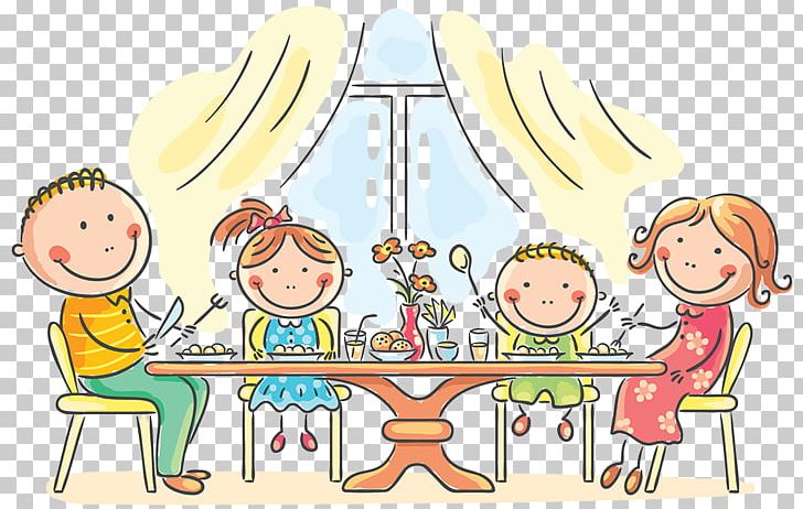 Dinner Family Eating PNG, Clipart, Area, Art, Cartoon, Child, Dinner Free PNG Download