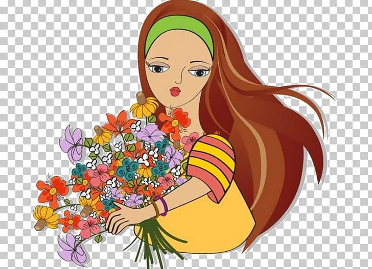 Flower Photography PNG, Clipart, Art, Beauty, Brown Hair, Cartoon, Digital Image Free PNG Download