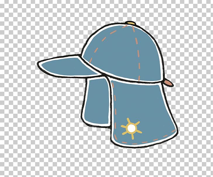 Sun Hat Cartoon Illustration PNG, Clipart, Blue, Blue Background, Blue Flower, Blue Hat, Cap Free PNG Download