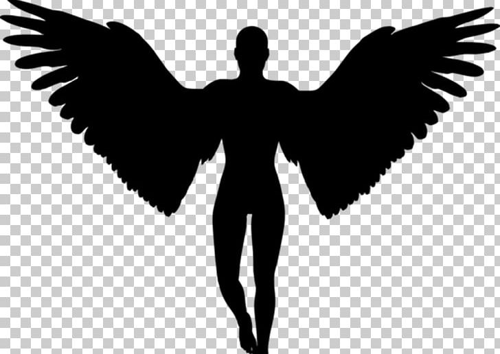 Cherub Angel Silhouette PNG, Clipart, Angel, Beak, Bird, Black And White, Cherub Free PNG Download