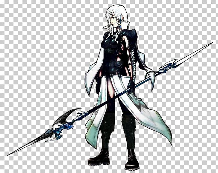 Premium AI Image  Anime fantasy character holding a spear with both hands