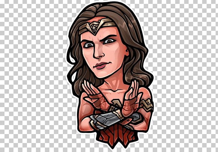 Wonder Woman Sticker DC Comics Telegram Gal Gadot PNG, Clipart, Art, Brown Hair, Cartoon, Character, Comic Free PNG Download